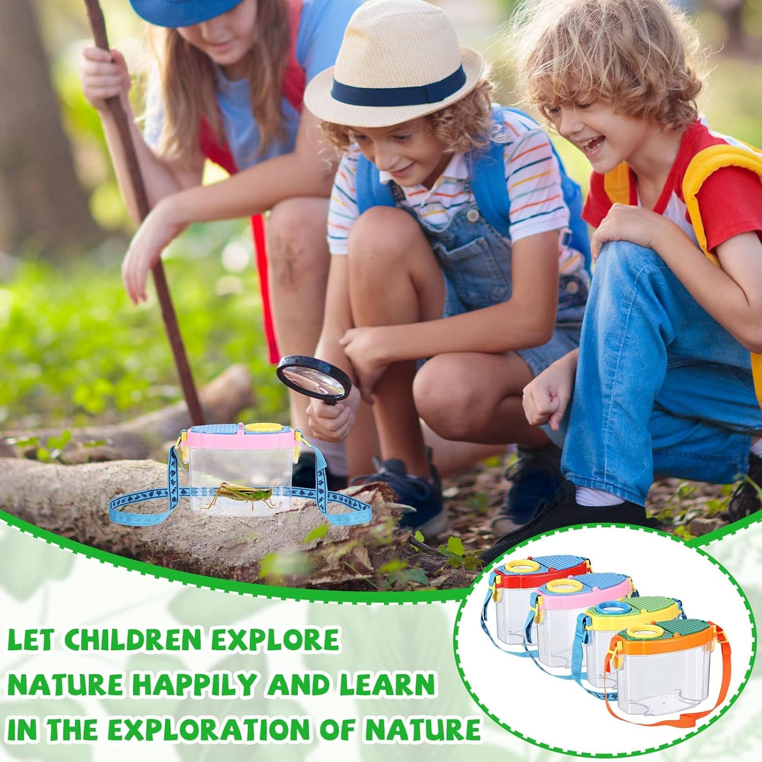Bug Catcher Kit for Kids with Magnified Viewer and Carry Strap thumbnail 5