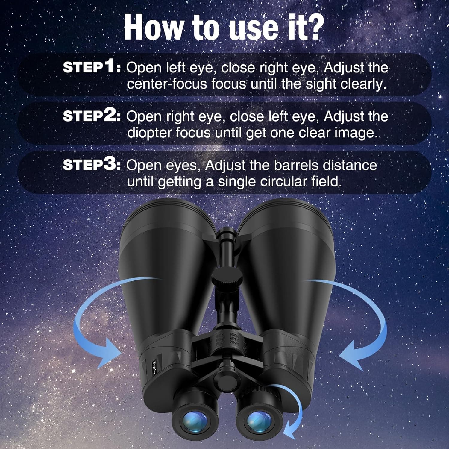 20x80 Astronomy Binoculars for Adults with Tripod thumbnail 4