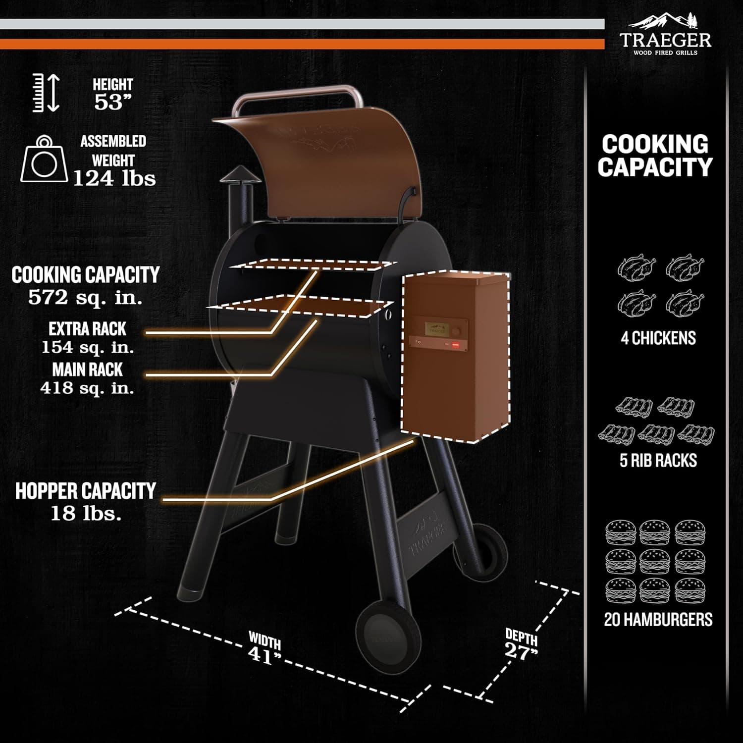 Traeger Grills Pro 575 Wood Pellet Grill & Smoker thumbnail 2