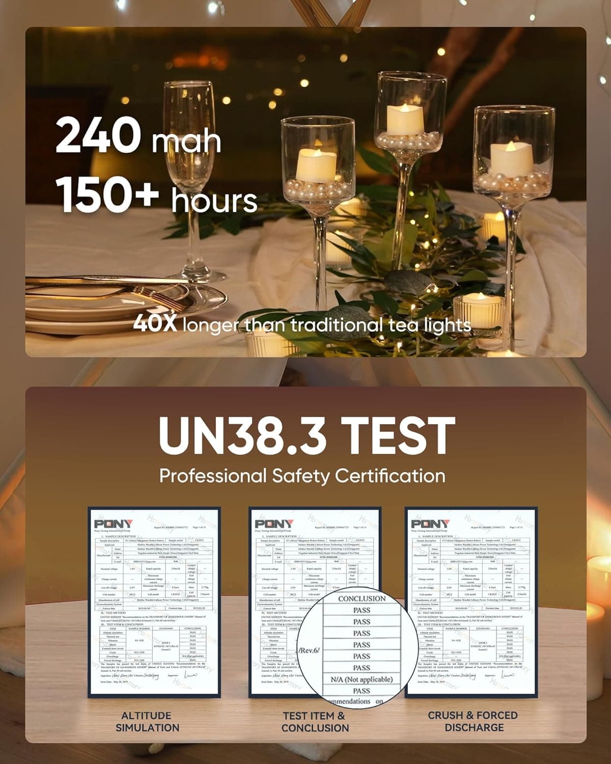 Homemory Timer Tea Lights Candles - 12-Pack Flameless LED Tealights with 6-Hour Timer thumbnail 4