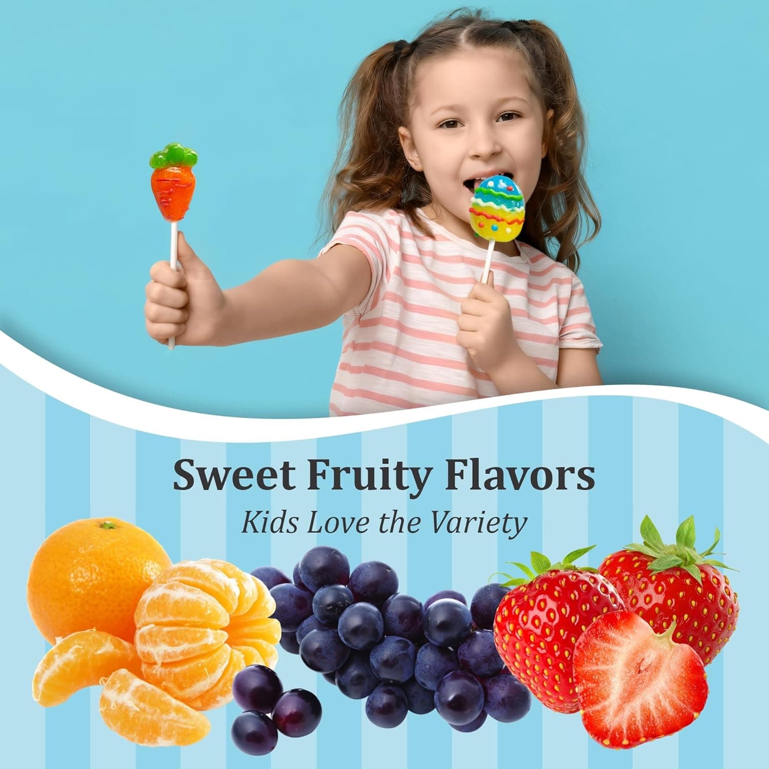 Fusion Select Easter Lollipops - Assorted Bunny & Carrot Shaped Candy thumbnail 4