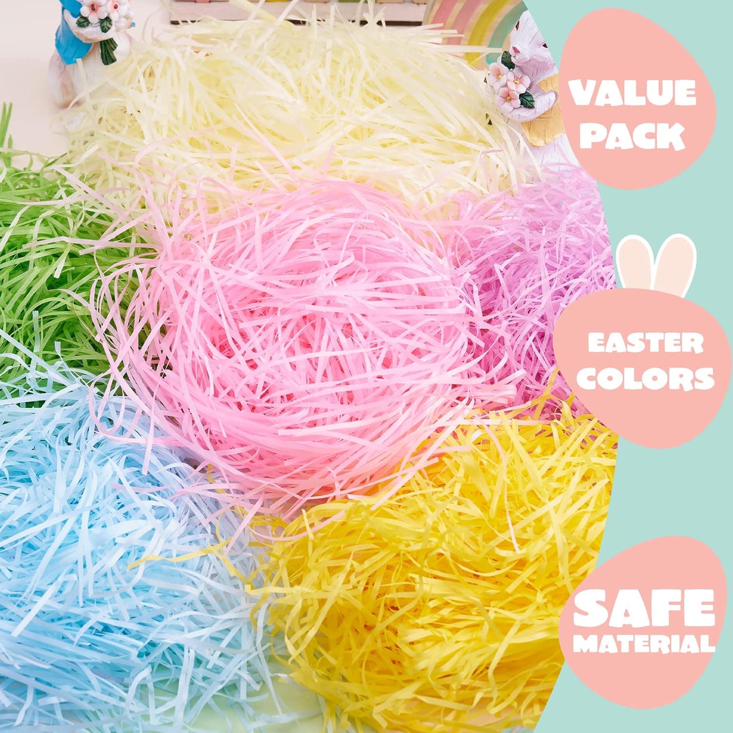 JOYIN 1.5 LB Easter Grass - 6 Color Crinkle Filler Paper thumbnail 5