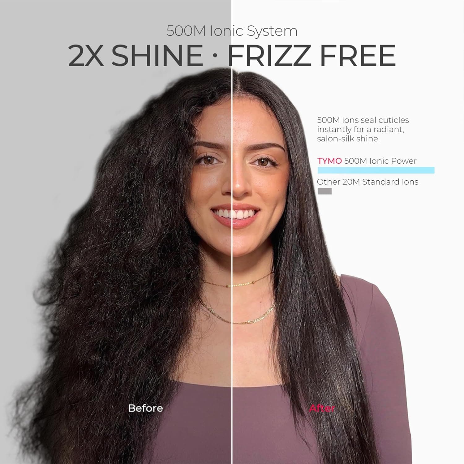 TYMO 2.0 Flat Iron Hair Straightener for Women - 1” Long Ceramic Professional 2 in 1 Straightener and Curler for Fast, Smooth Styling, Innovative Hollow Design to Boost Curls, 500M Ionic, Black : Beauty &amp; Personal Care thumbnail 4