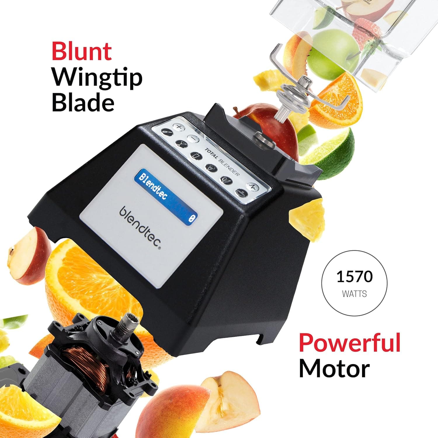 Blendtec Total Classic Original Blender - WildSide+ Jar (90 oz) - Professional-Grade Power - 6 Pre-programmed Cycles - 10-speeds - Black: Electric Countertop Blenders: Home &amp; Kitchen thumbnail 4