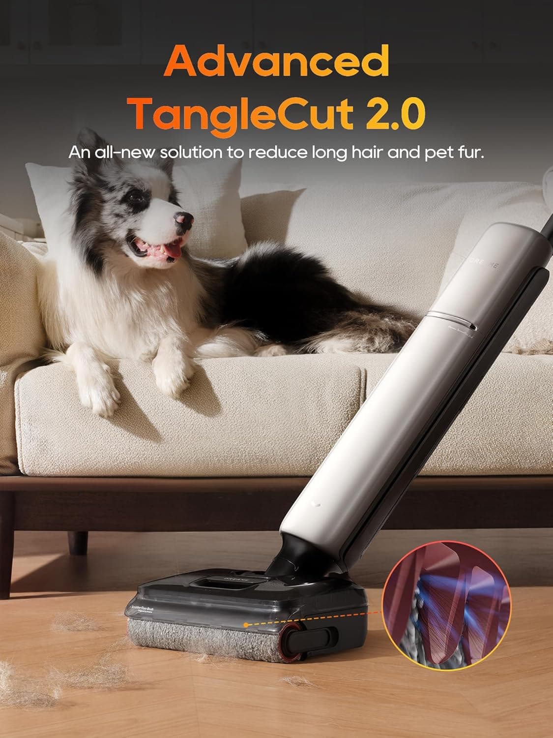 DREAME Aero Pro Wet Dry Vacuum Mop, Ultra-Slim with Hot Self-Cleaning/Self-Drying, 0 Hair Tangle Great for Pet Owner, Powerful Wet Dry Vacuum with 60min Runtime, Pick-up &amp; Mop at The Same Time : Tools &amp; Home Improvement thumbnail 5