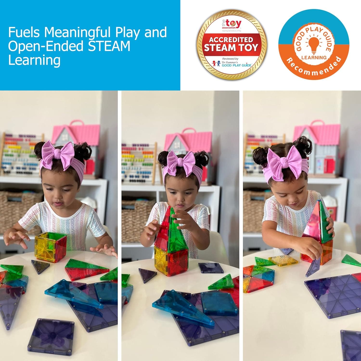 MAGNA-TILES Classic 32-Piece Magnetic Construction Set thumbnail 4