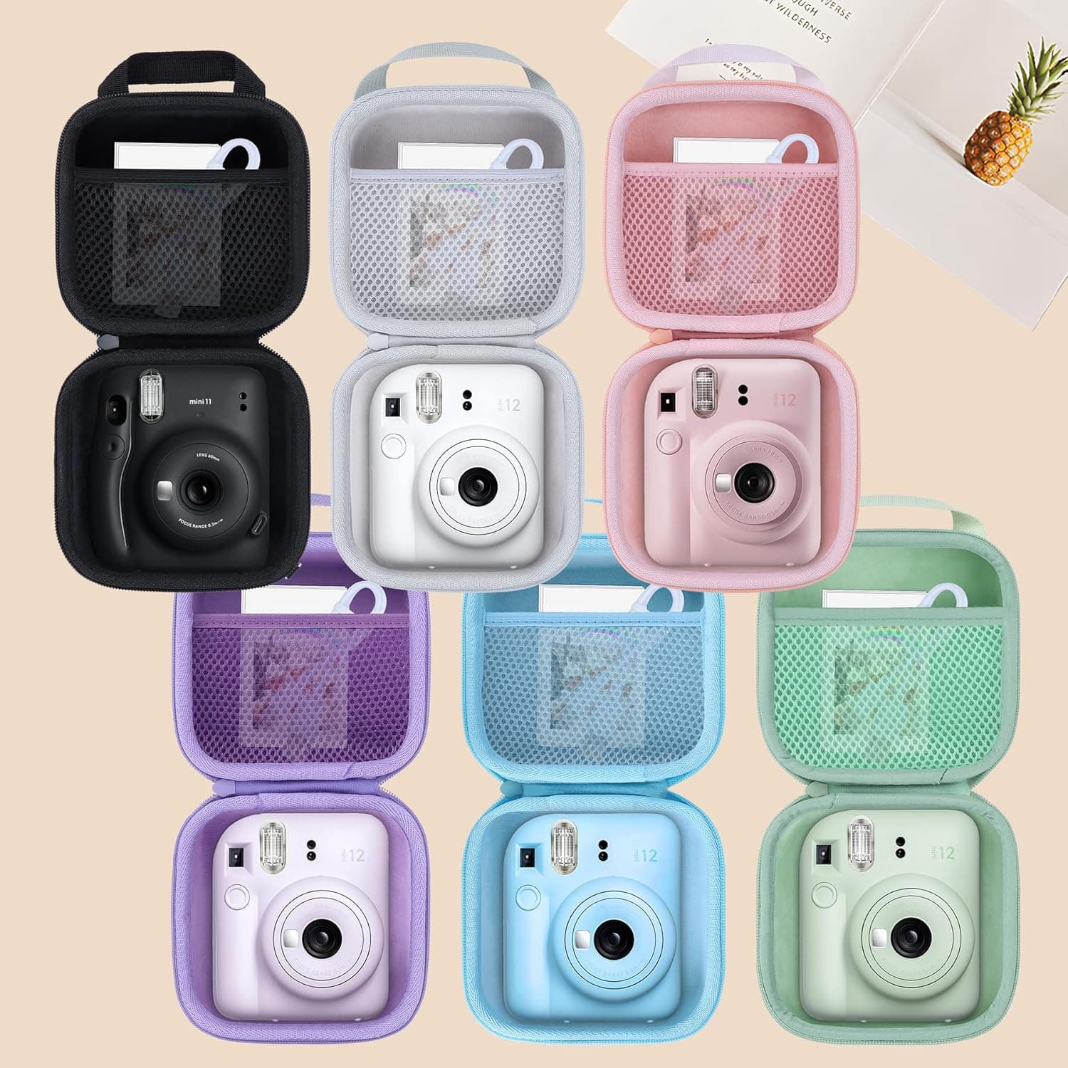 RIYADAone Hard Case Replacement for Fujifilm Instax Mini 12/11 Instant Camera in Blush Pink thumbnail 2