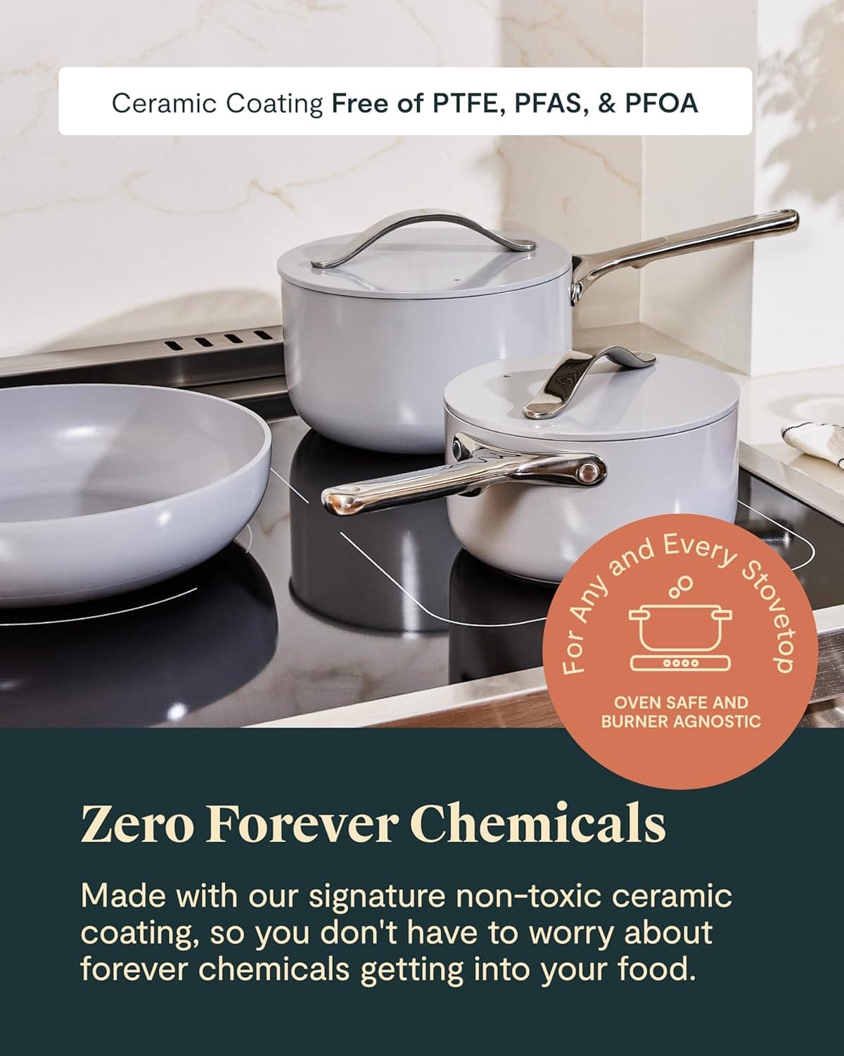 Caraway Non-stick Ceramic Cookware Set (12 Piece) thumbnail 4