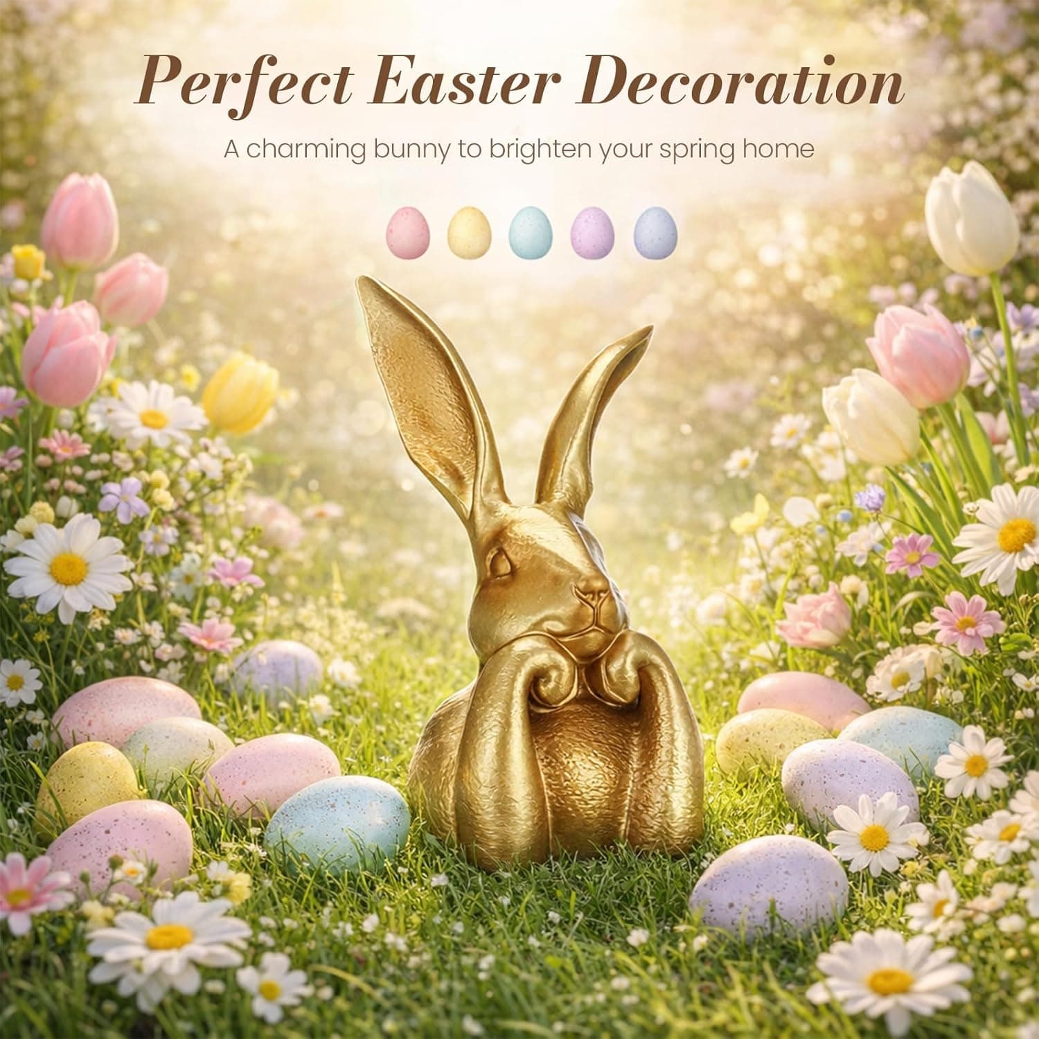 Daily Partner Gold Easter Bunny Figurine thumbnail 2