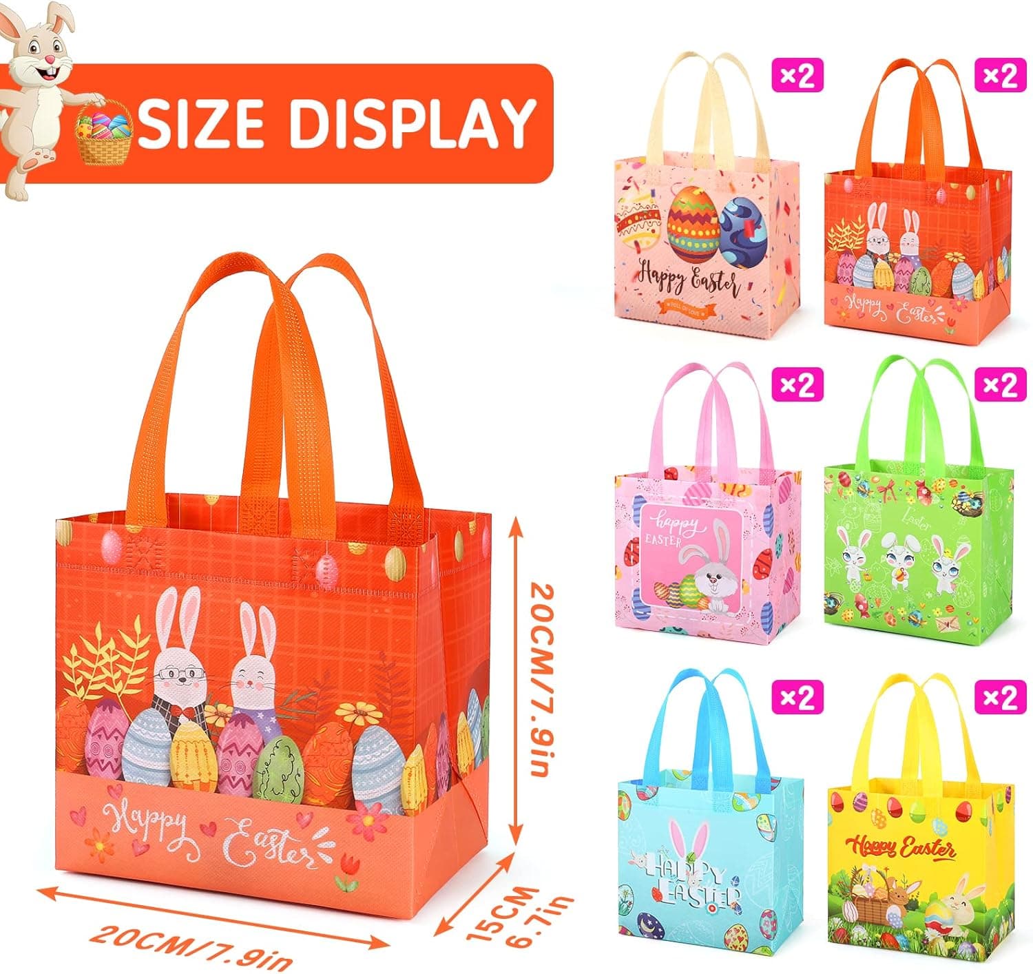 YANGTE 12 Pack Kid Easter Baskets with Handle thumbnail 2