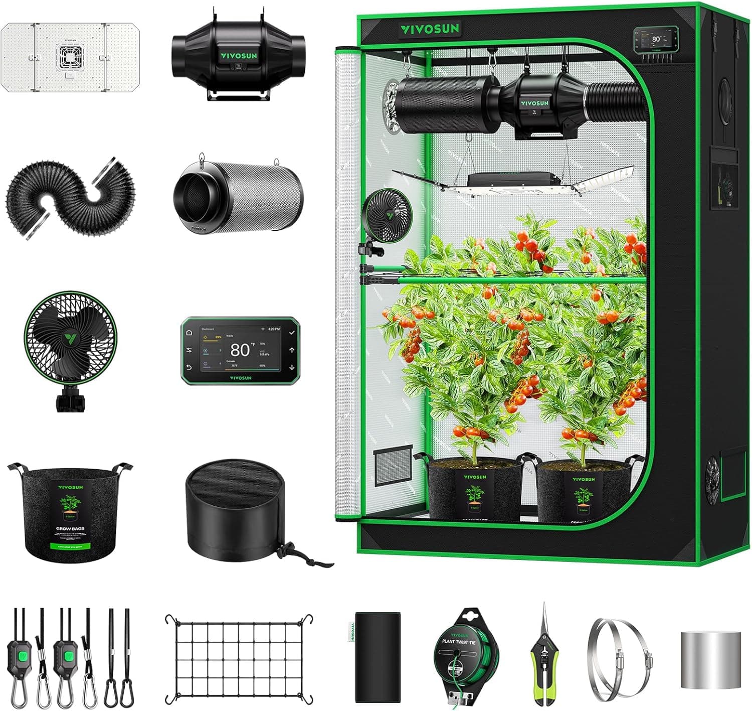 VIVOSUN Smart Pro Grow Tent Kit 2x4 with WiFi-Integrated GrowHub E42A+ — Spring Gift Ideas gift idea
