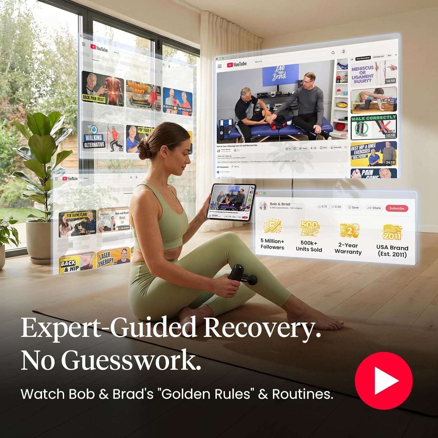 BOB AND BRAD Q2 Mini Massage Gun, Pocket-Sized Deep Tissue Massager Gun, Portable Percussion Muscle Massager Gun, Ultra Small &amp; Quiet Muscle Massage Gun for Muscle Recovery with Carry Case : Health &amp; Household thumbnail 5