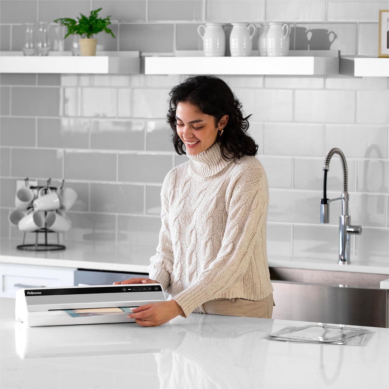 Fellowes Saturn 125 Thermal Laminator Machine for Home or Office with Pouch Starter Kit, 12.5 Inch, Fast Warm-Up, Jam-Free Design (5736601) : Office Products thumbnail 2