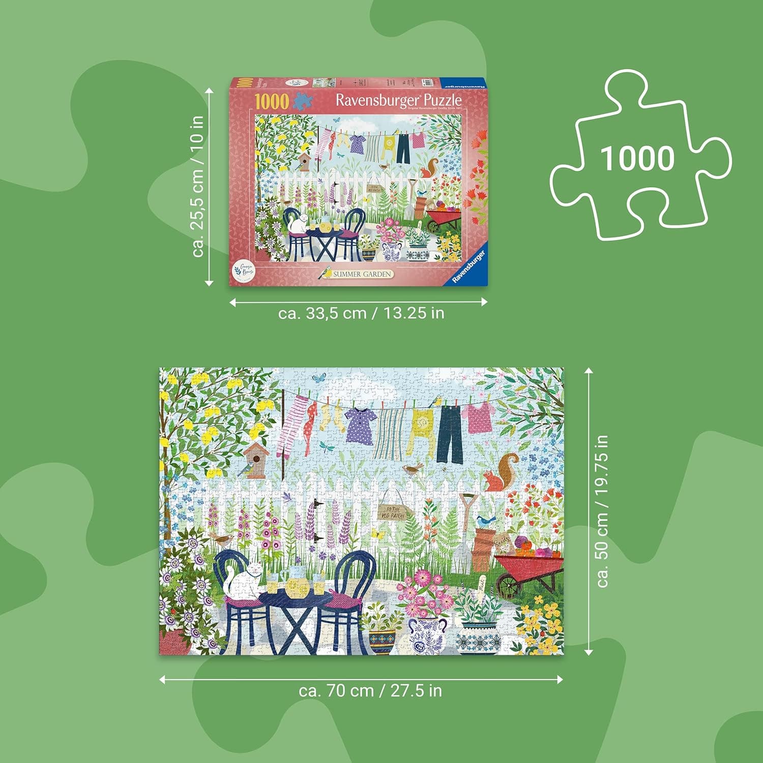 Ravensburger Summer Garden 1000 Piece Puzzle for Adults thumbnail 4