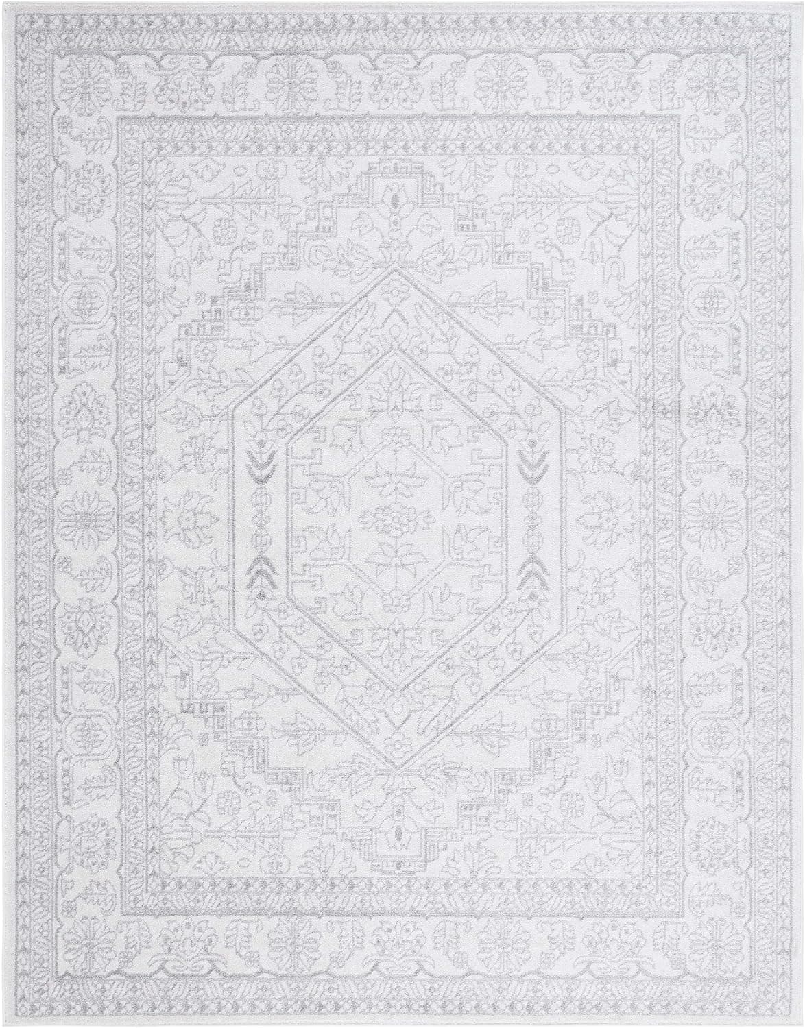 SAFAVIEH Adirondack Area Rug 9x12 - Ivory & Silver Oriental Medallion thumbnail 2