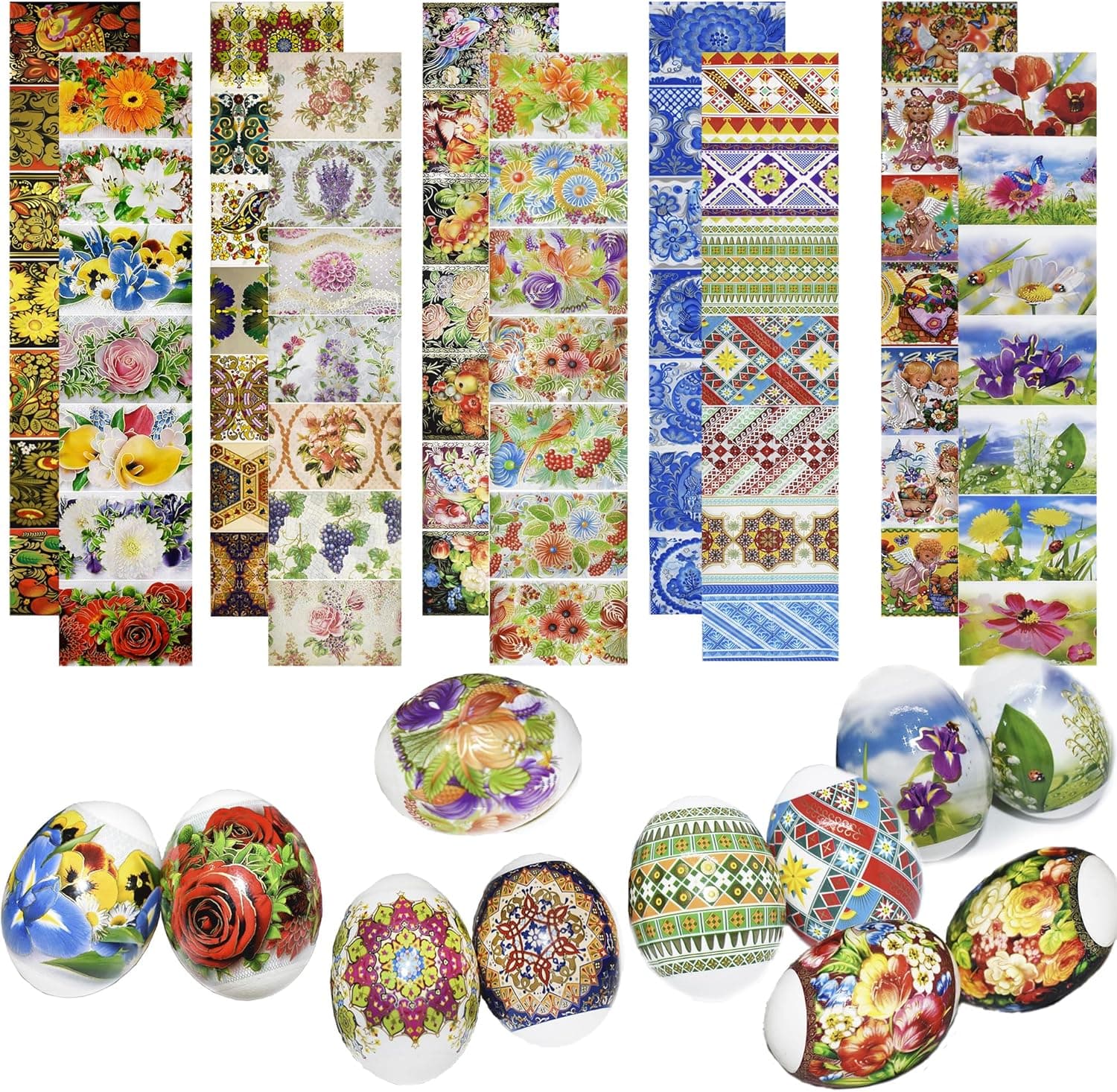 Pack 10 Thermo Heat Shrink Sleeves - Easter Egg Decorating Kit - Ukrainian Pysanky Supplies - Decorative Egg Wraps - Easter Decoration Wraps Pysanka Pysanky - for 70 Eggs : Grocery &amp; Gourmet Food — Easter Gifts gift idea
