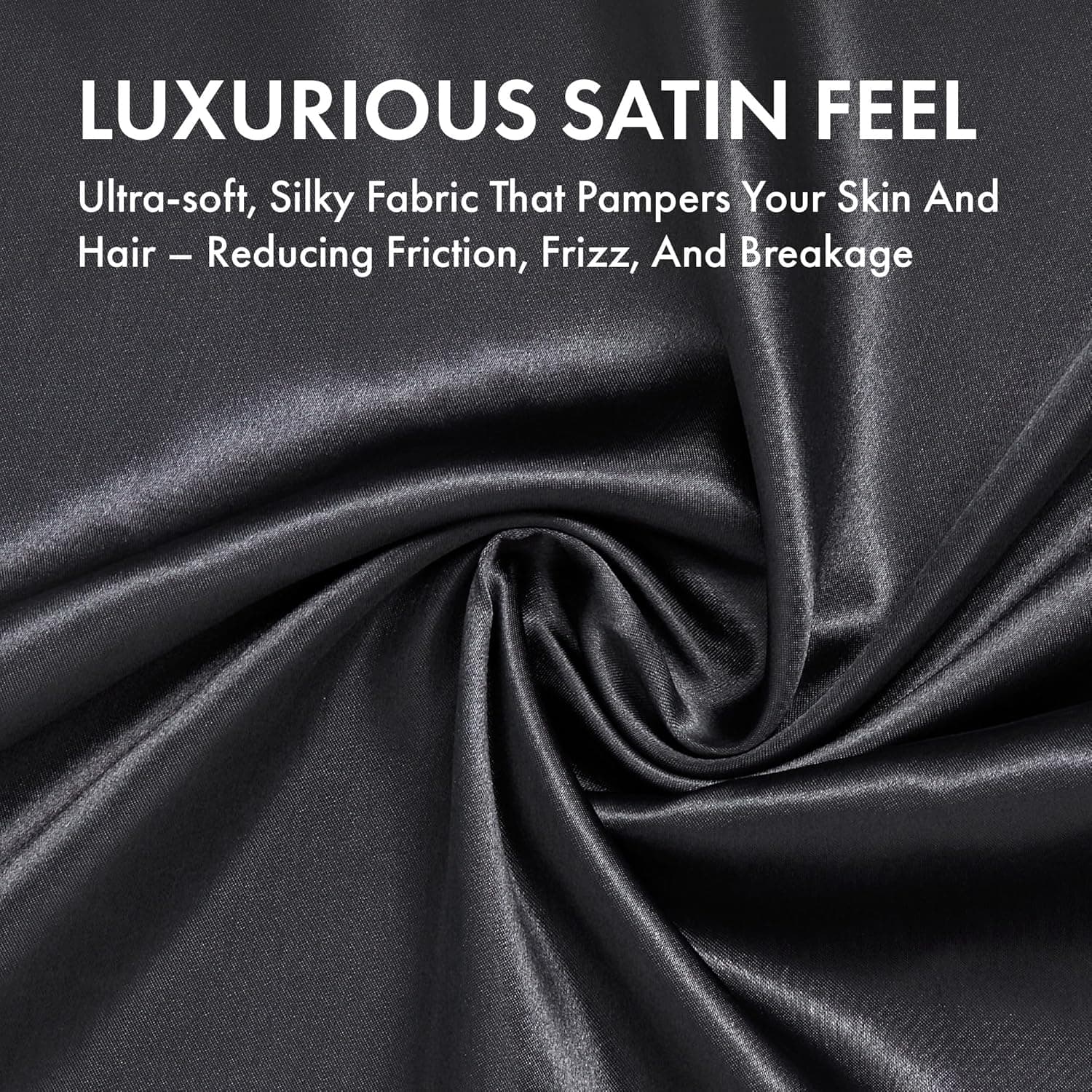 MAVIÉ Satin Pillowcase Set - Queen Size, Dark Grey, 2 Pack thumbnail 4