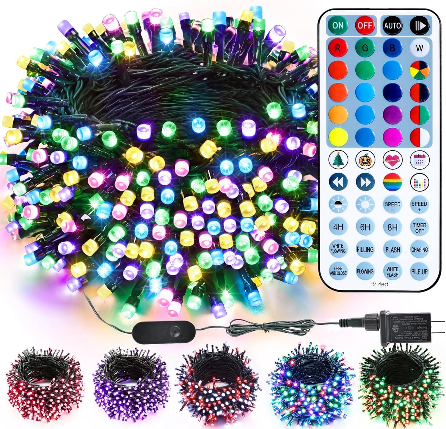 Brizled Color Changing RGB LED String Lights 66ft 200 LED — Easter Gifts gift idea