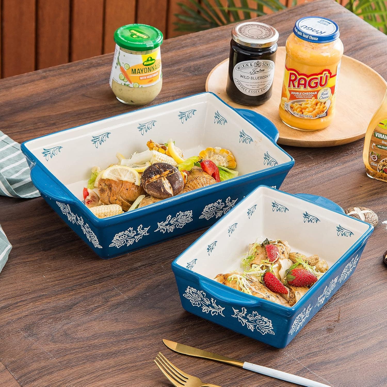 Wisenvoy 3-Piece Ceramic Baking Dish Set thumbnail 4