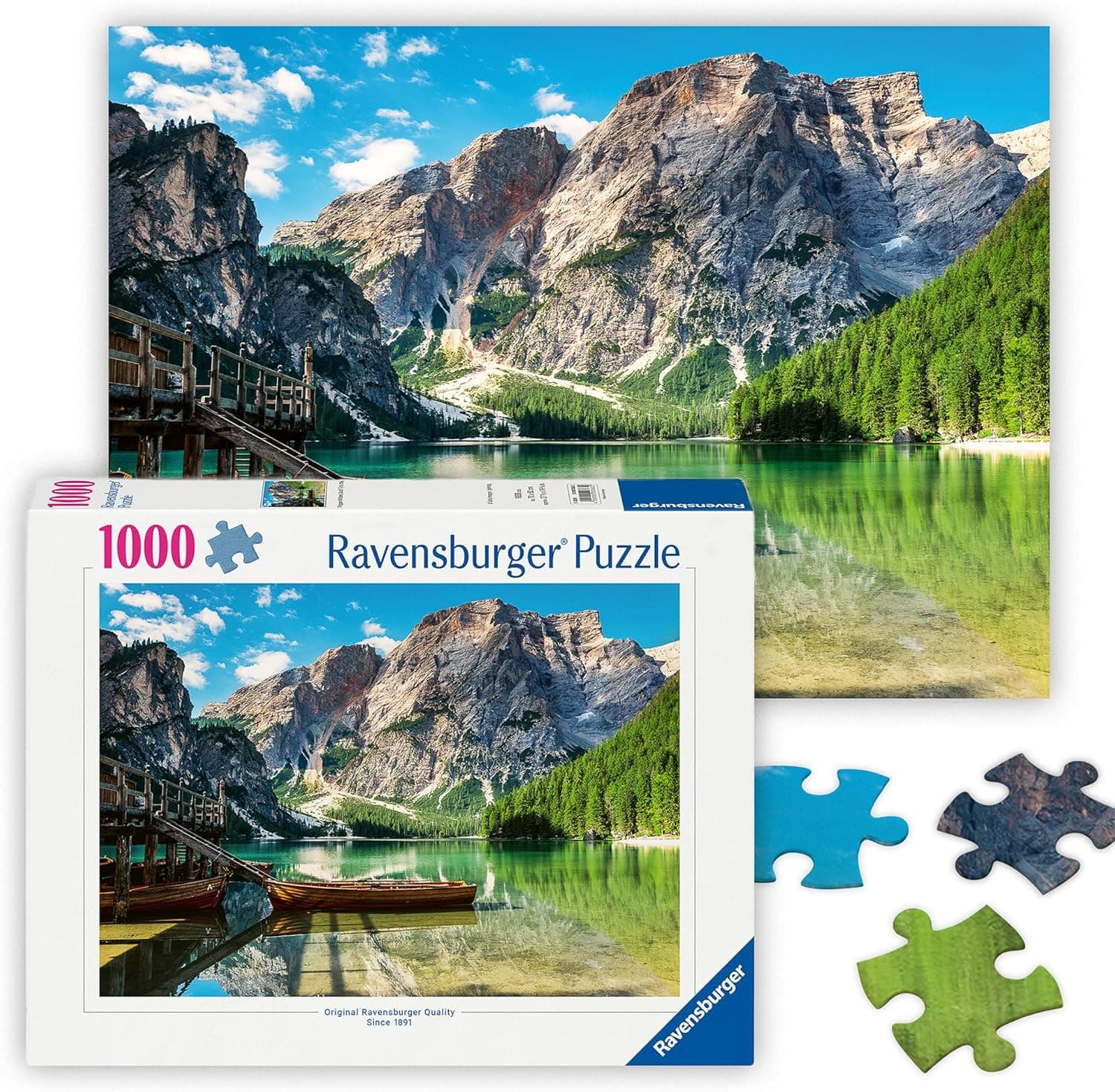 Ravensburger Pragser Wildsee Italy 1000 Piece Jigsaw Puzzle view 1