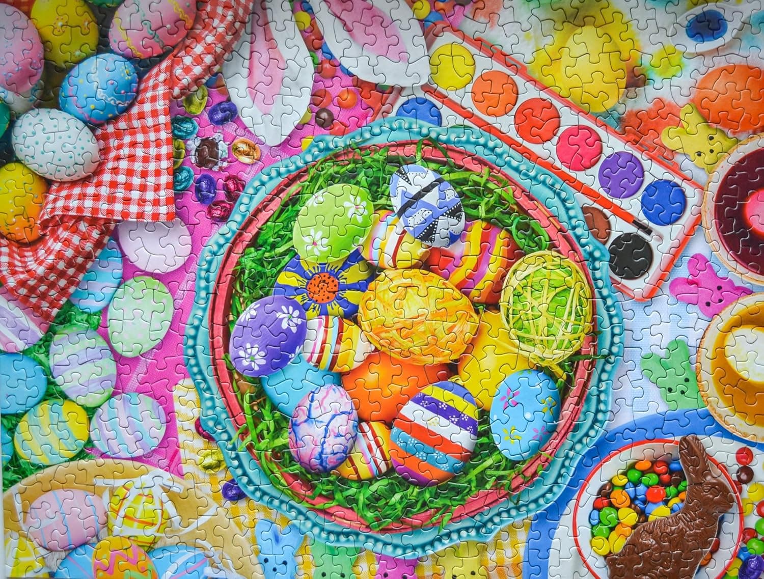 Springbok Extraordinary Easter Eggs 500 Piece Jigsaw Puzzle for Adults and Family - Colorful Easter Scene - Unique Cut Pieces - Made in USA : Toys &amp; Games thumbnail 4