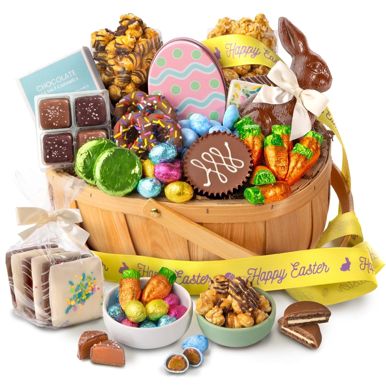 Gourmet Chocolate Easter Basket– Festive Easter Chocolate Assortment by A Gift Inside : Grocery &amp; Gourmet Food — Easter Gifts gift idea