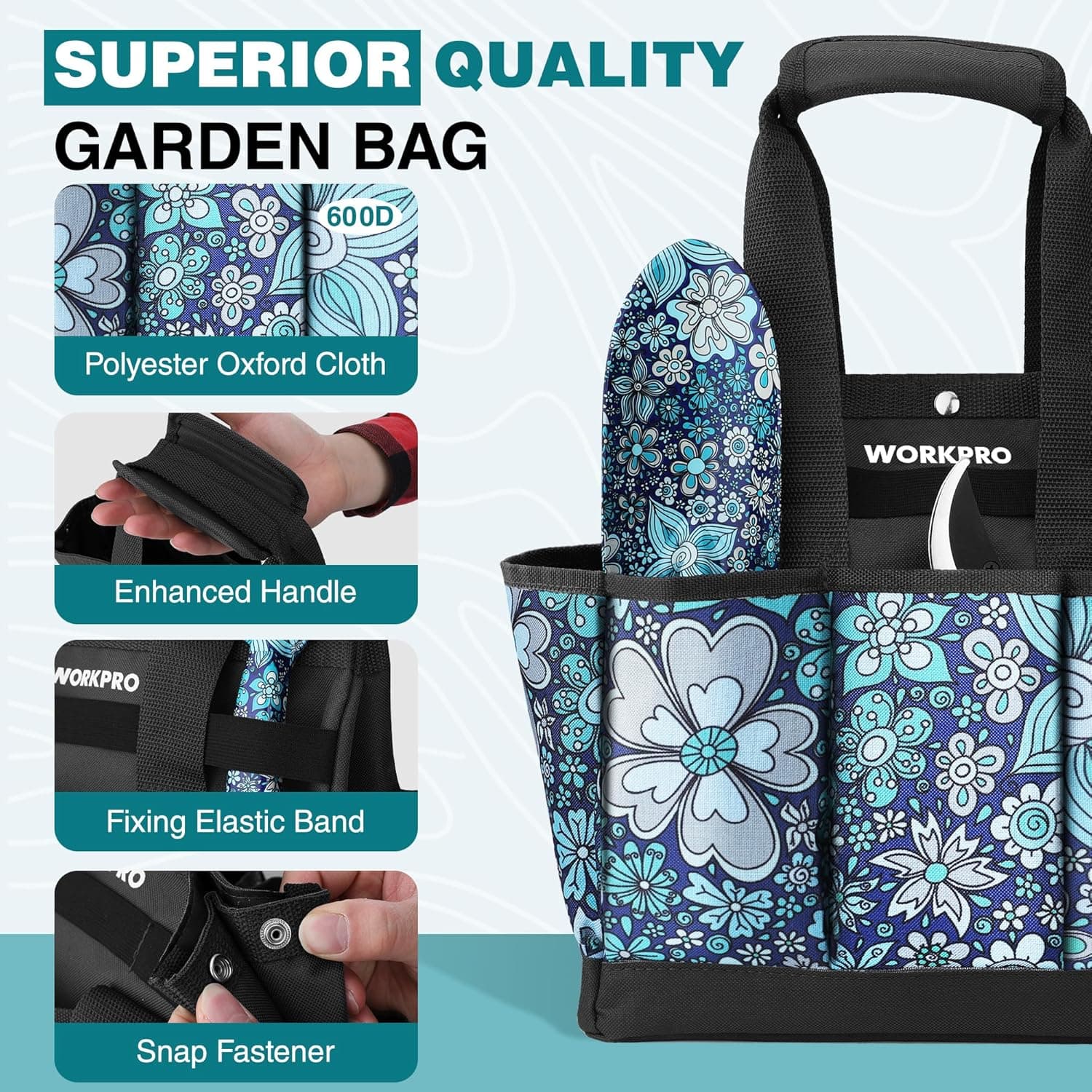 WORKPRO 5-Piece Garden Tool Set with Bag thumbnail 3