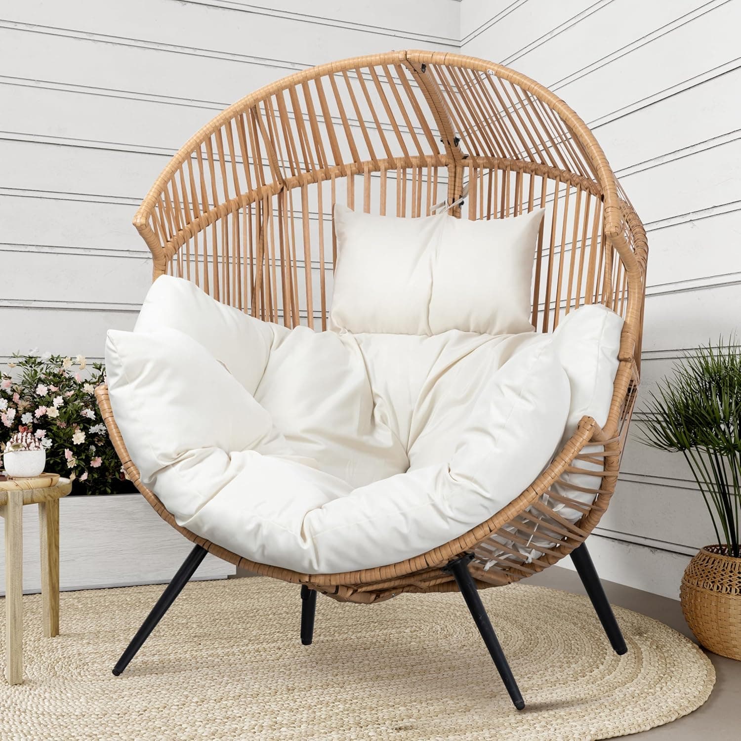Shintenchi Wicker Egg Chair with Cushion — Easter Gifts gift idea
