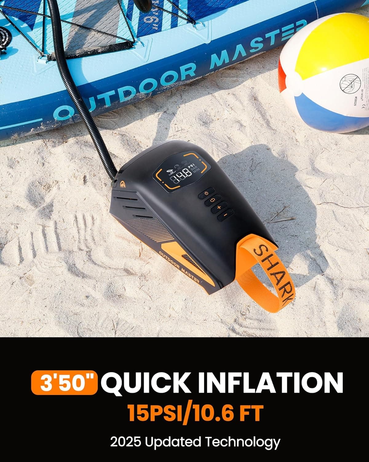 OutdoorMaster Shark 3 Paddle Board Pump Electric - 3 thumbnail 2