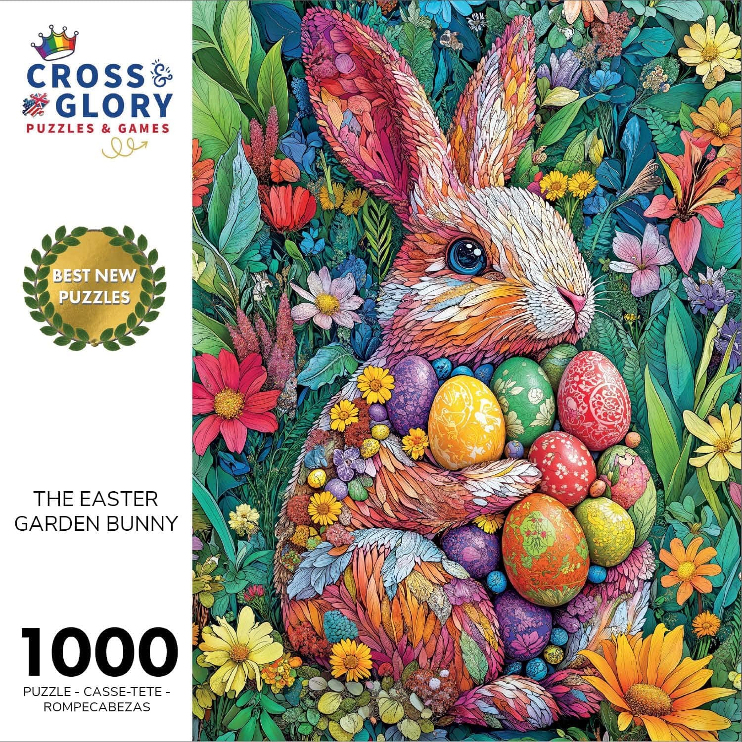 Cross & Glory - The Easter Garden Bunny 1000 Piece Jigsaw Puzzle thumbnail 2