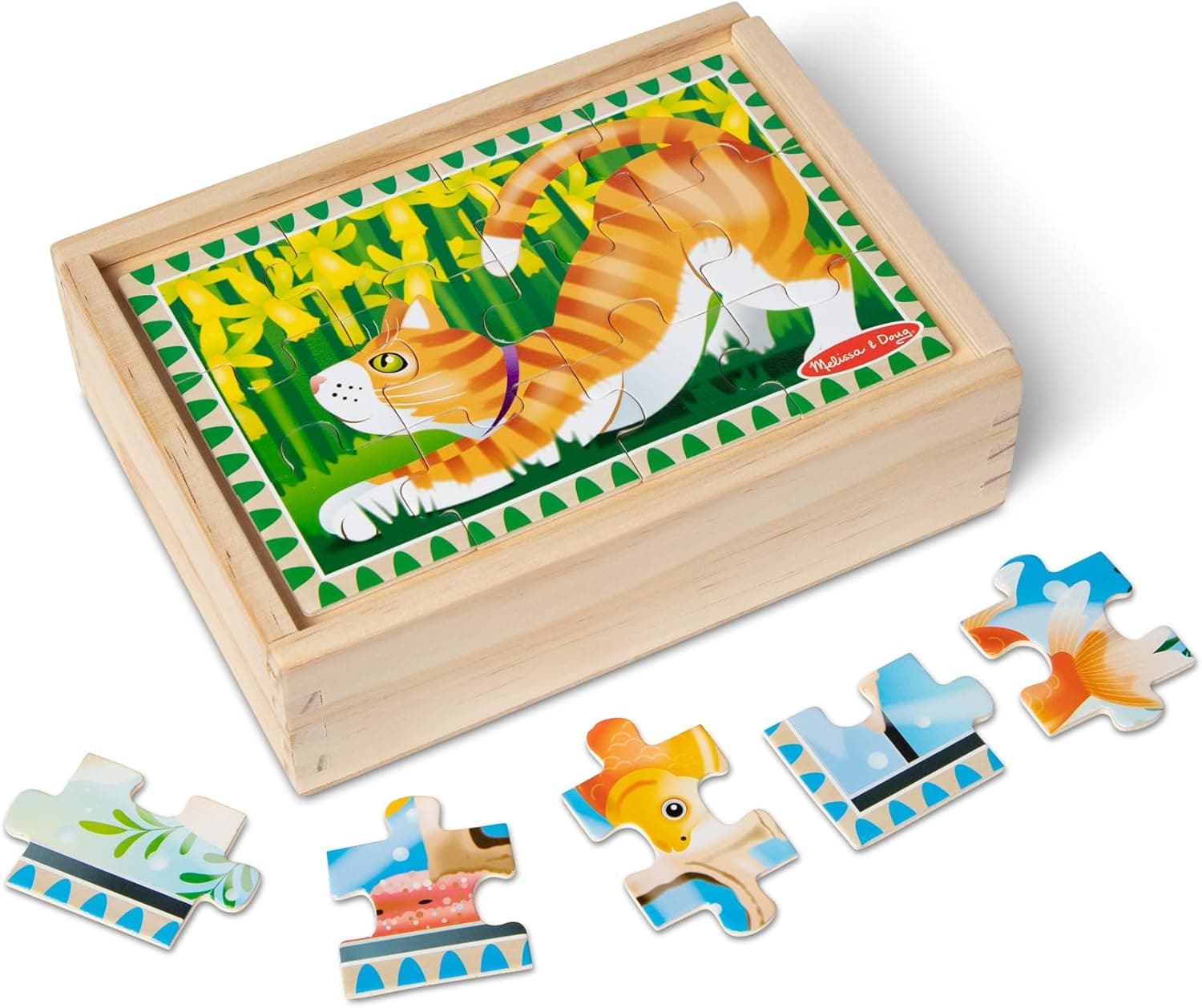 Melissa & Doug 4-in-1 Wooden Pets Jigsaw Puzzle Set โ Spring Gift Ideas gift idea