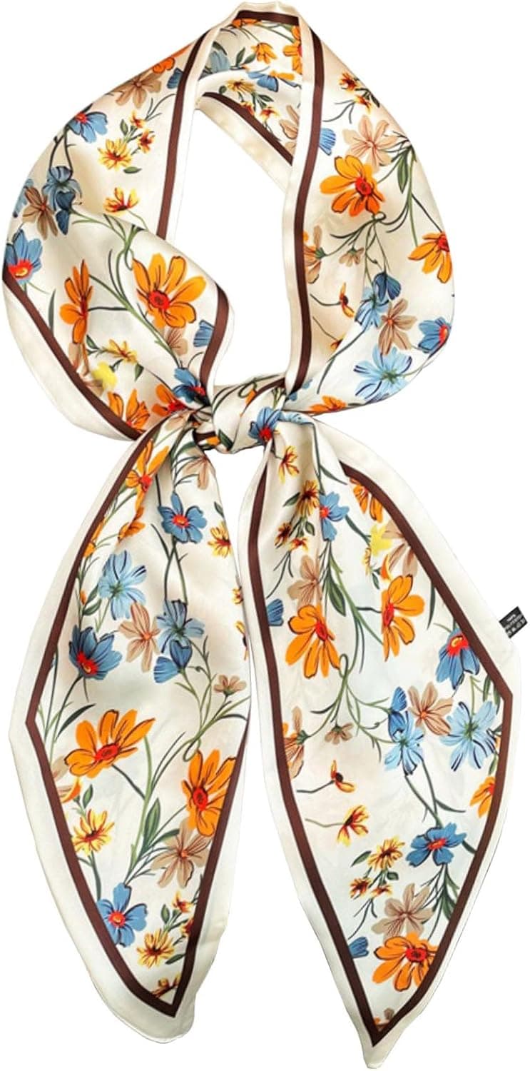 kcctoo 59" Mulberry Silk Like Head Scarf Women view 1