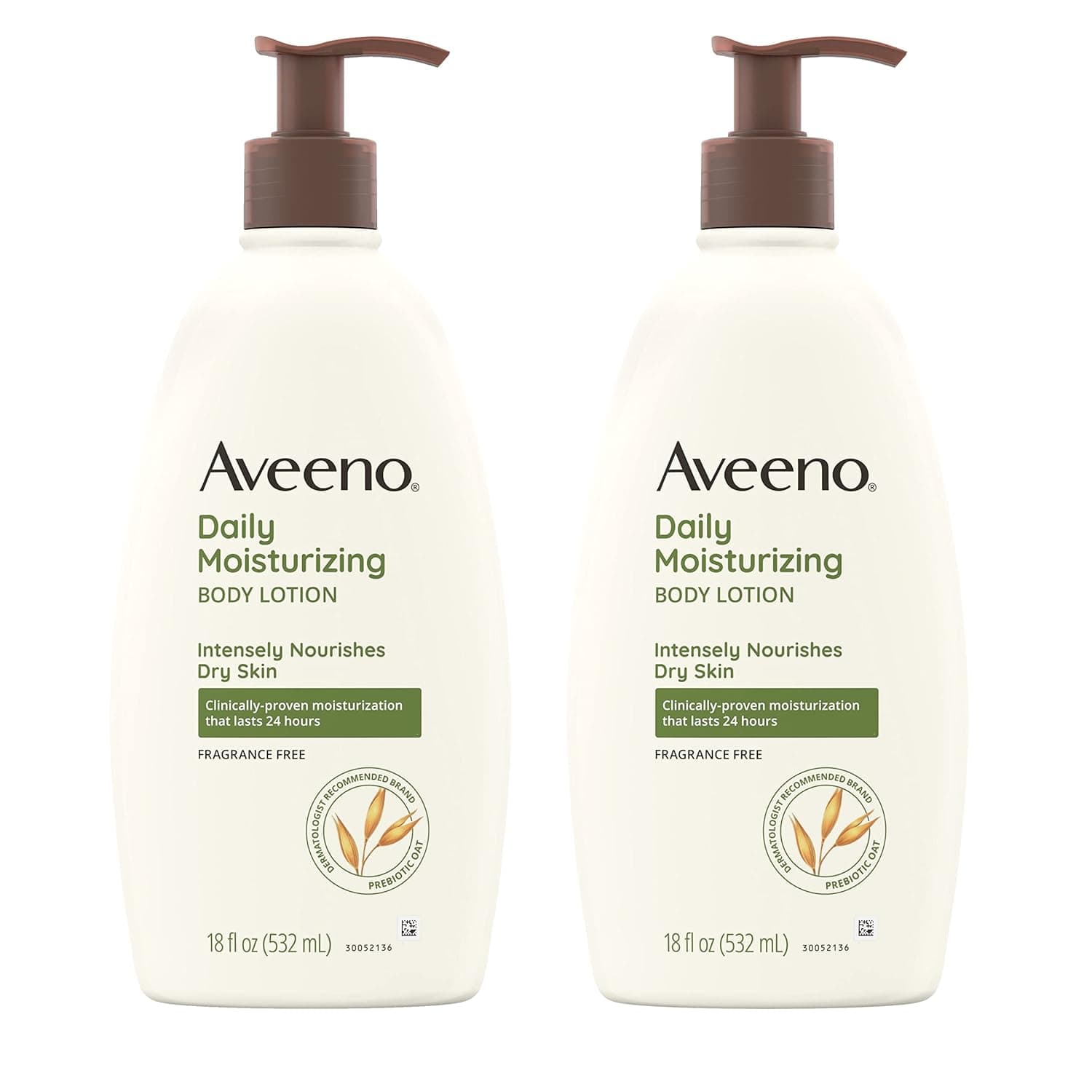 Aveeno Active Naturals Daily Moisturizing Lotion, 18-Ounce Pump (Pack of 2) : Beauty & Personal Care view 1