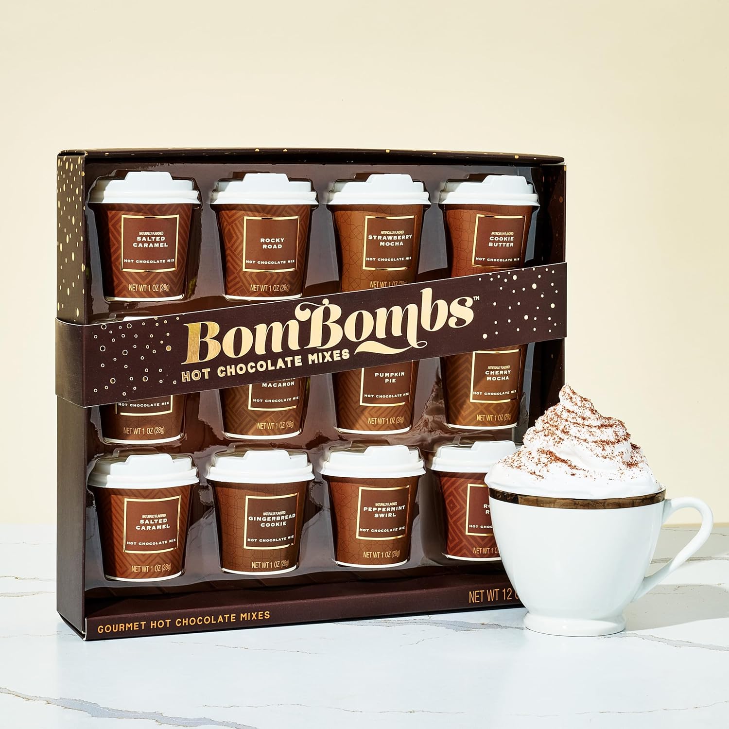 BomBombs, Hot Chocolate Mix Gift Set with Mini Cup Packaging